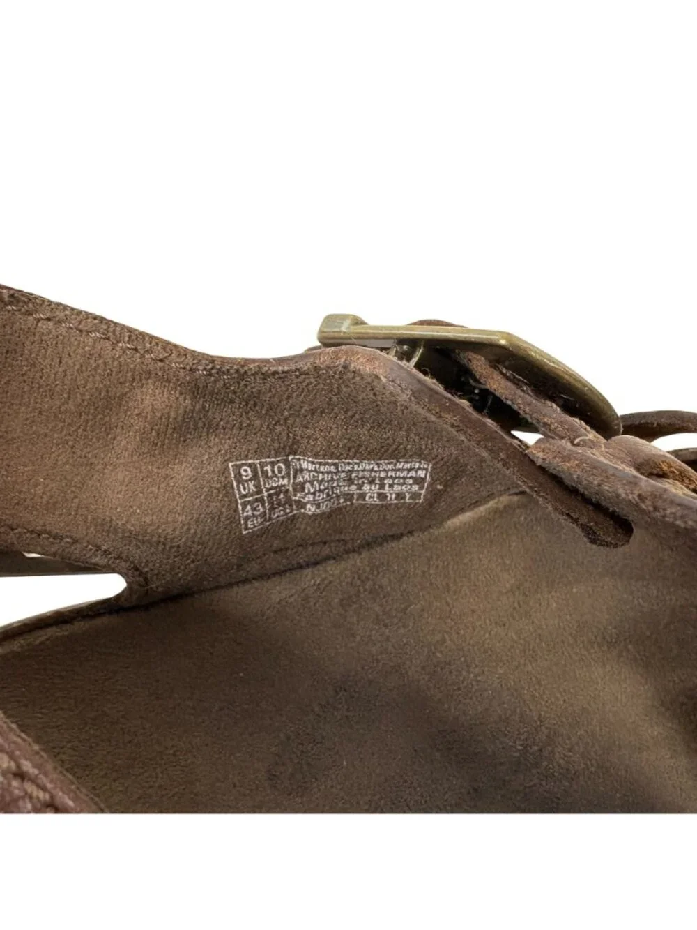 Dr Martens Grizzly Fisherman Sandals Mens Size 10 Dark Brown Leather